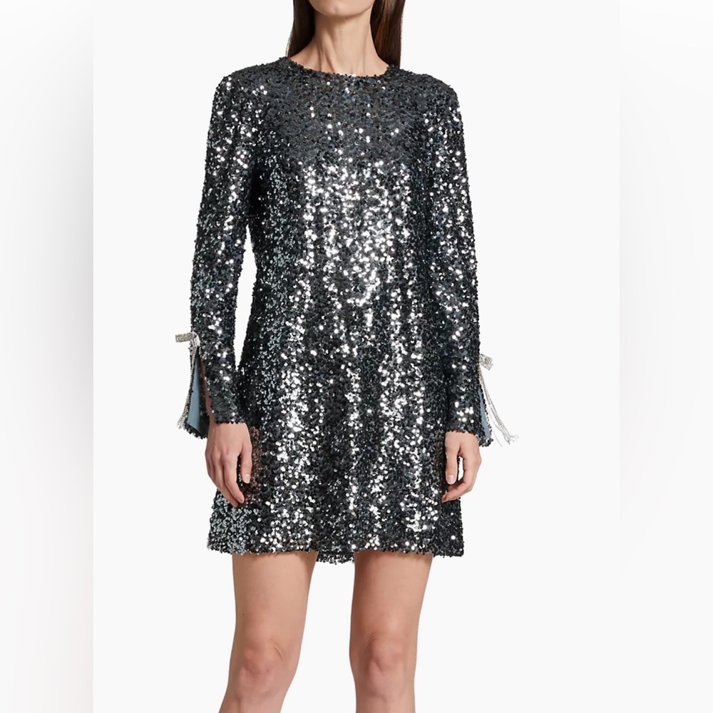 Sequin Long Sleeve Dress - Silver
Sachin+Babi